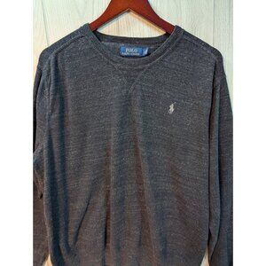 Polo Ralph Lauren Sweatshirt Mens Large Gray Crewneck Fleece Pullover